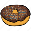 chocolate donut, donut, doughnut, glazed donut, krispy kreme 