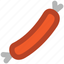bratwurst, hot dog, meat, sausage, wiener