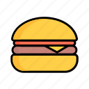 hamburger, burger, cheeseburger, eat, fastfood, meal, sandwich