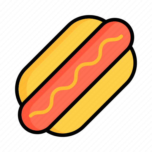 Hotdog, dog, fastfood, hot, hot-dog, sandwich, sausage icon - Download on Iconfinder