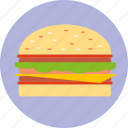 hamburger, cooking, eat, meal, fast food