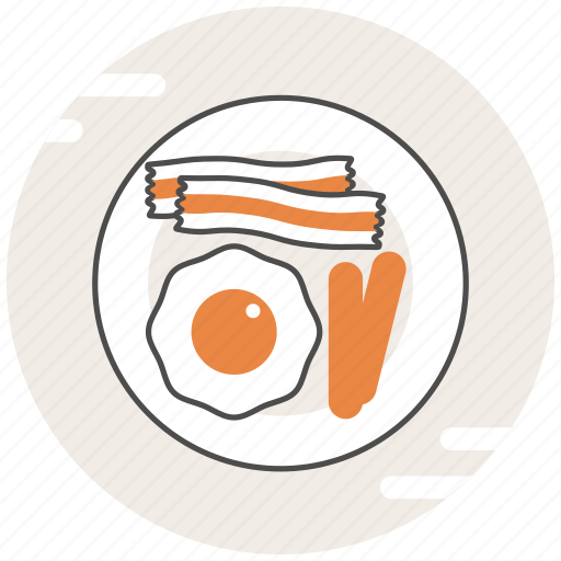 Bacon, breakfast, food, fried egg icon - Download on Iconfinder