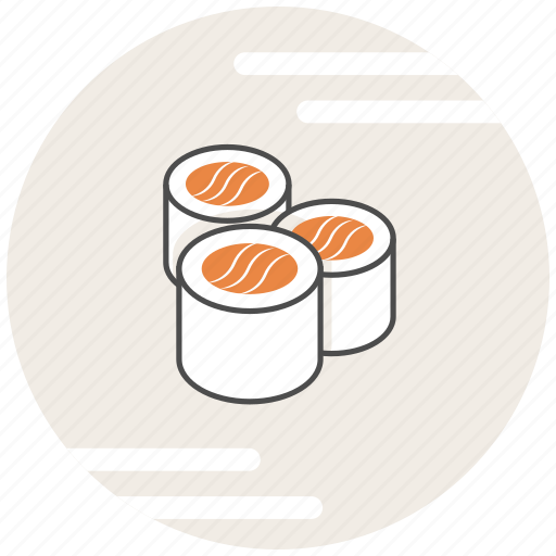 Food, japanese, maki, salmon icon - Download on Iconfinder