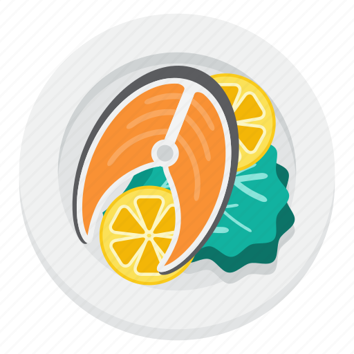 Fish, fishplate, food, salmon icon - Download on Iconfinder