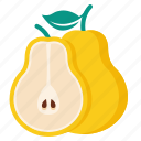 food, fruit, pear, yellow