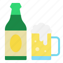 beer, bottle, glass, mug, restaurant