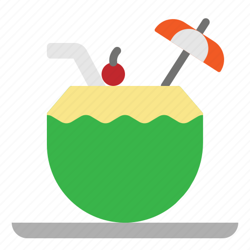 Coconut, drink, juice, summer, tropical icon - Download on Iconfinder