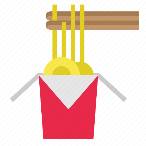 Box, chopsticks, food, noodles, restaurant icon - Download on Iconfinder