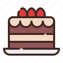 black, forest, cake, bakery, pastry, dessert, food