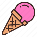 cone, ice, cream, ice cream, dessert, cold, sweet