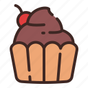 cupcake, cake, cup, chocolate, dessert, pastry