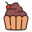 cupcake, cake, cup, chocolate, dessert, pastry 