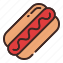 hotdog, sausage, meat, hot, grill, bbq, food, kitchen