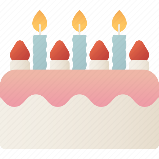Birthday, cake, strawberry, candle, bakery icon - Download on Iconfinder