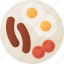 breakfast, sausage, egg, food, meal 