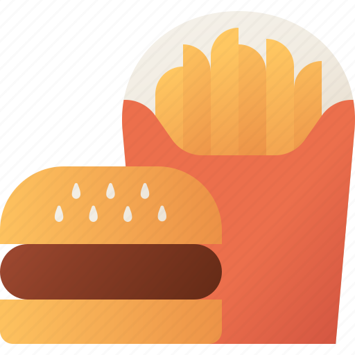 Burger, and, fries, french, fast, food, junk icon - Download on Iconfinder