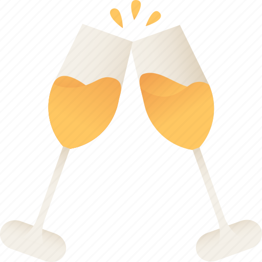 Cheer, champagne, drink, celebrate, glasses icon - Download on Iconfinder
