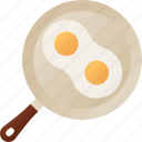 frying, eggs, pan, cook, cooking