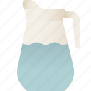 jug, glass, water, drink
