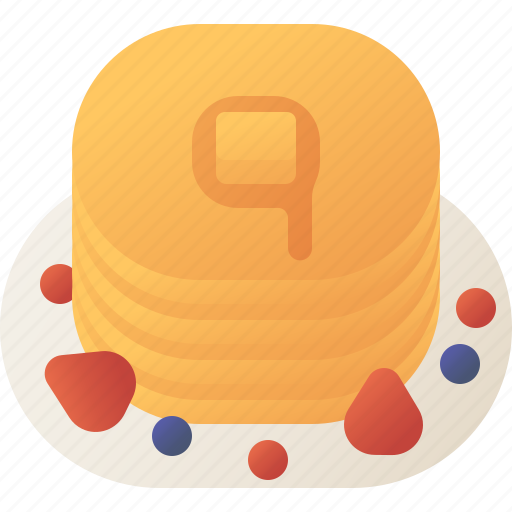 Pancakes, flat, cake, breakfast, food, american, pancake icon - Download on Iconfinder