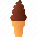 soft, serve, ice, cream, frozen, dessert, cone
