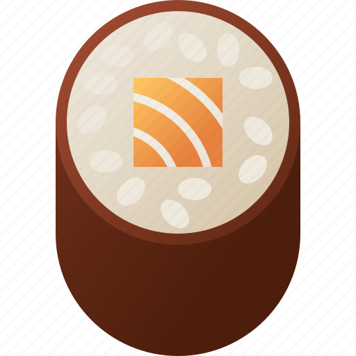 Sushi, roll, salmon, japanese, food, restaurant icon - Download on Iconfinder