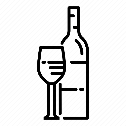 Beverage, drink, wine, bottle, glass icon - Download on Iconfinder