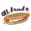 café, fast, food, hot dog, networking, restaurant, sticker 