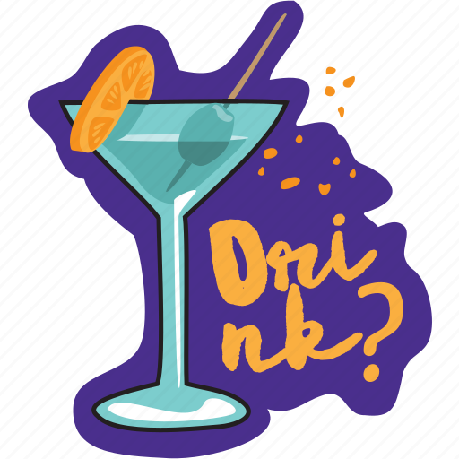 Café, cocktail, drink, food, networking, restaurant, sticker sticker - Download on Iconfinder