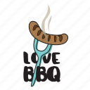 bbq, café, food, grill, networking, restaurant, sticker