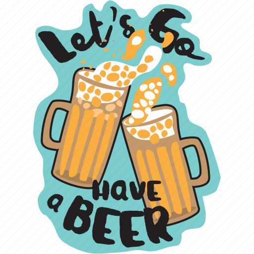 Beer, café, drink, food, networking, restaurant, sticker sticker - Download on Iconfinder