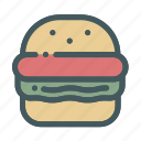 bread, burger, fast, food, ham, hamburger, junk