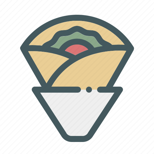 Crepes, food, streetfood, wraped icon - Download on Iconfinder