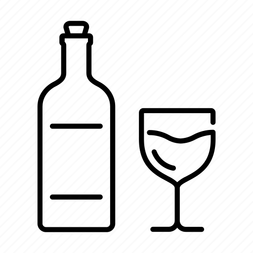 Alcohol, bottle, drink, food, glass, meal, wine icon - Download on Iconfinder