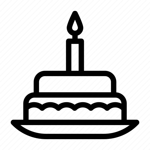 Birthday, cake, candle, dessert, sweet icon - Download on Iconfinder