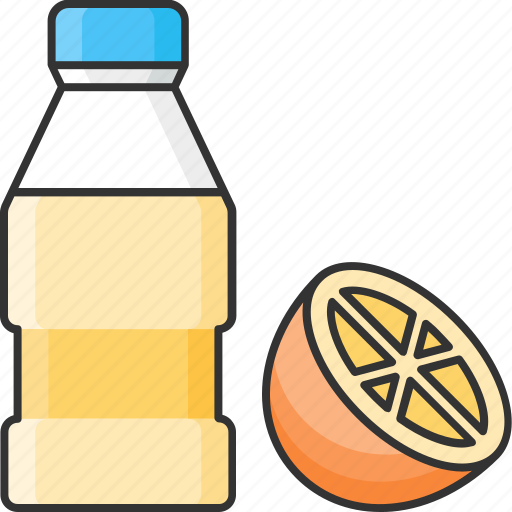 Bottle, juice, orange, refreshing icon - Download on Iconfinder