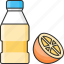 bottle, juice, orange, refreshing 