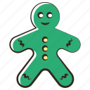 christmas, cookie, gingerbread, guy, holidays, winter