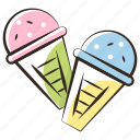 cone, cream, ice, ice cream, ice cream cone