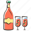 bottle, drink, glass, wine 