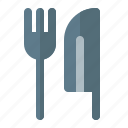 cutlery, knife, fork, tool