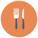 cook, cutlery, food, fork, kitchen, knife, restaurant 