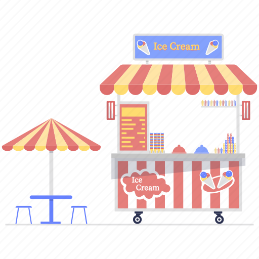 Fast food, food cart, frozen food, ice cream cart, ice cream scoops icon - Download on Iconfinder