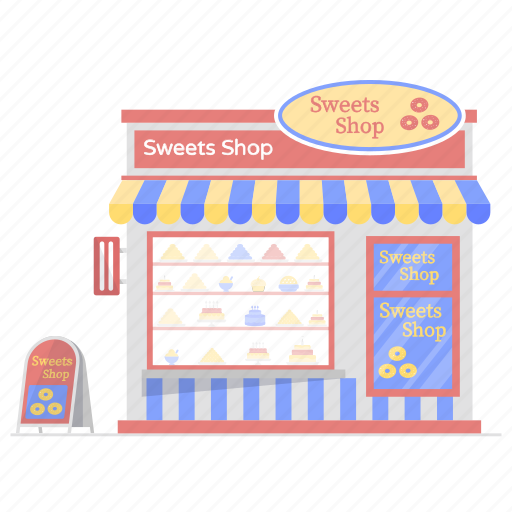 Bake shop, bakery, cake shop, food cart, food stall, pastry shop, sweets shop icon - Download on Iconfinder