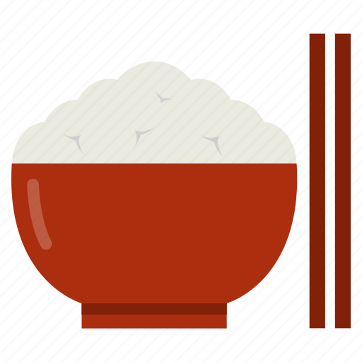 Bolw, eat, food, meal, rice, shopstick icon - Download on Iconfinder