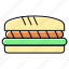 bakery, bread, burger, cheeseburger, fast food, food, hamburger 