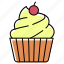 bakery, cake, cup, dessert, muffin, sweet 