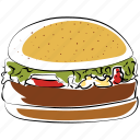 burger, fast food, hamburger, junk food 