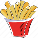 chips, fast food, french fries, fries, junk food, potato fries 