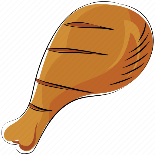Chicken, chicken roast, leg piece, meat, thigh meat, turkey meat icon - Download on Iconfinder